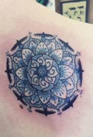 tatuiruotė užpakalinė pečių tatuiruotė ant nugaros pečių spalvos gėlių tatuiruotė