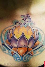 Kifua cha Lotus Tattoo Mfano 57950-kifua mfano wa kifua: kifua cha totem pentagram muundo wa tattoo