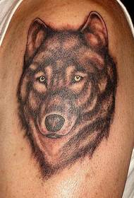 skouer wolfkop tatoeëerpatroon