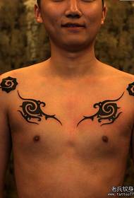 vzorec tetovaže prsnega koša totem