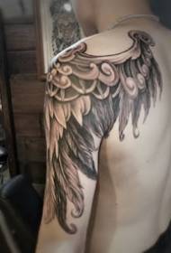كتف من الذراع Black Wings Tattoo Artwork