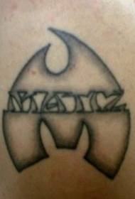 bahu Wu Tang klan pola tato logo