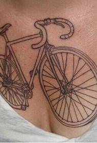 Mädchen Brust Persönlichkeit Fahrrad Tattoo Figur