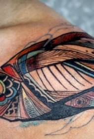 ombro incrível cor criativa peixe tatuagem padrão