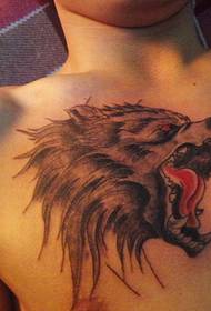 modeli tatuazh i kokës së ujkut në gjoks - 蚌埠 Tattoo show foto ari 禧 rekomandohet tatuazh