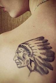internationell tatueringsstjärna Justin Bieber axel svartgrå indisk tatueringsbild