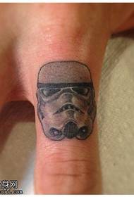 Four on the finger are not like a tattoo pattern