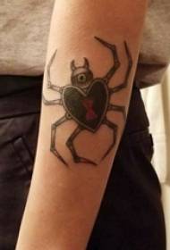 Bra ti fi tatoo Spider a sou foto tatoo Spider ki gen koulè pal
