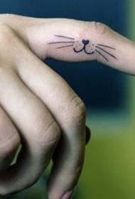 A super cute cat tattoo pattern