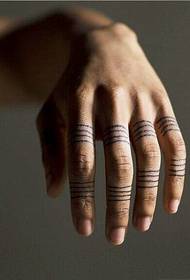 Tatuagem de anel de dedo simples linha tatuagem padrão imagem