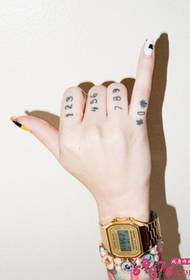 Creative finger digital tattoo