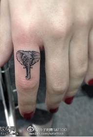 Finger som tatueringsmönster