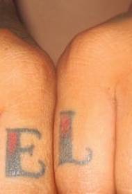 Ujj színét angol ábécé tetoválás minta