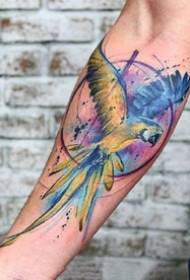 Bello tatuu di l'aquarellu - un set di tatuaggi di animali acquarelli adattati per armi è altre parte