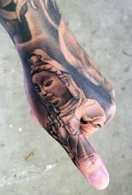 Piršto maža gėlė, Buda statulėlė, tatuiruotės raštas