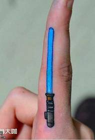 Finger electro-optic stick tattoo pattern