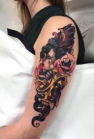 Ti-ame lekòl-style koulè foto apresyasyon tatoo