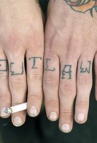 Prst minimalistički uzorak tetovaža totem lika