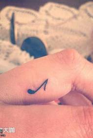 Finger music tattoo pattern