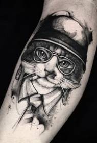 a set of black gray prick tattoo designs on a set of arms