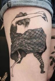 Braccio illustrazione tatuaggio _9 immagini di opere d'arte del tatuaggio sul braccio grigio nero