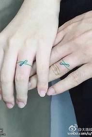 Finger karaktär tatuering mönster