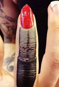 Creative finger tattoo