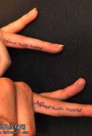 Finger english tattoo maitiro