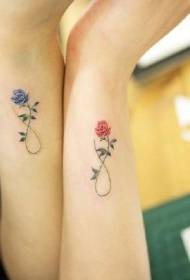 Skup jednostavnih ruku i malih tetovaža za djevojke i sestre
