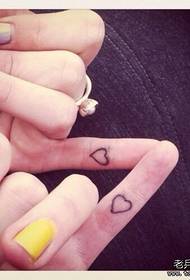 Vinger liefde tattoo patroon