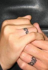 Krásný prst tetování