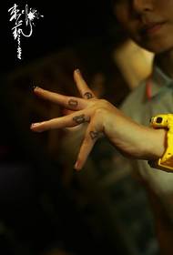 Personality pattern finger tattoo