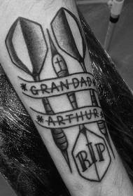 Tatuaggi sulle braccia Una varietà di divertenti disegni di tatuaggi di freccette