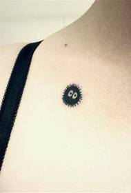 Small and funny cartoon tattoo