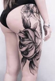 A set of domineering black gray big arms and thighs