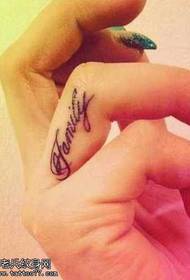 Prst lijep uzorak tetovaža