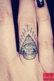 Tatuaje, recomenda un dedo, o ollo de Deus, a tatuaxe funciona