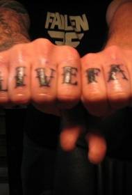 Obraz tatuaż czarny pogrubiony palec