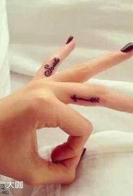 Finger arrow tattoo pattern