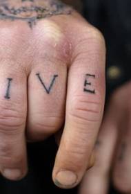 Fanger einfach Englesch Alfabet Tattoo Muster