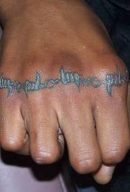 Kézi levél tüske vonal tetoválás minta