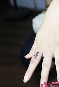 Finger fashion notes tattoo pictures