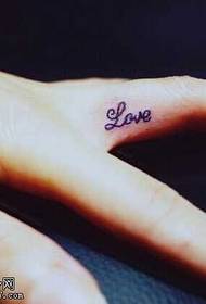 Finger maliit na pattern ng tattoo ng Ingles