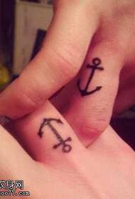 Vinger anker tattoo patroon