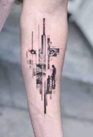 Дизајнирана тачкаста слика тетоваже на руци