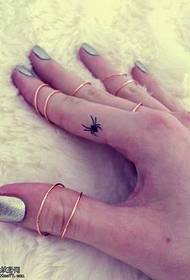 Modello di tatuaggio ragno dito