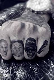 Modello di tatuaggio personaggio piccolo dito