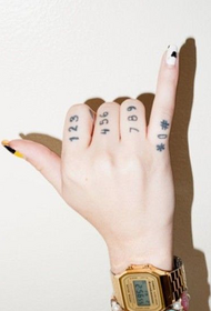 Patrón de tatuaxe dixital creativo con dedo