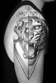 Tetovējums tīģeris mežonīgs tīģeris tetovējums modelis