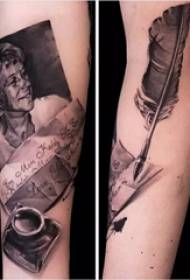 Awọn irawọ Tattoo ti Yu Wenle lori apa ati awọn aworan tatuu lẹta